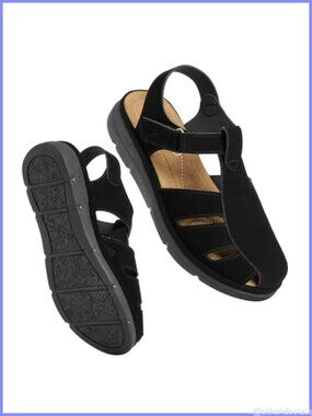 Women's Closed Toe Fisherman Sandals Faux Leather Comfort Walking Flats